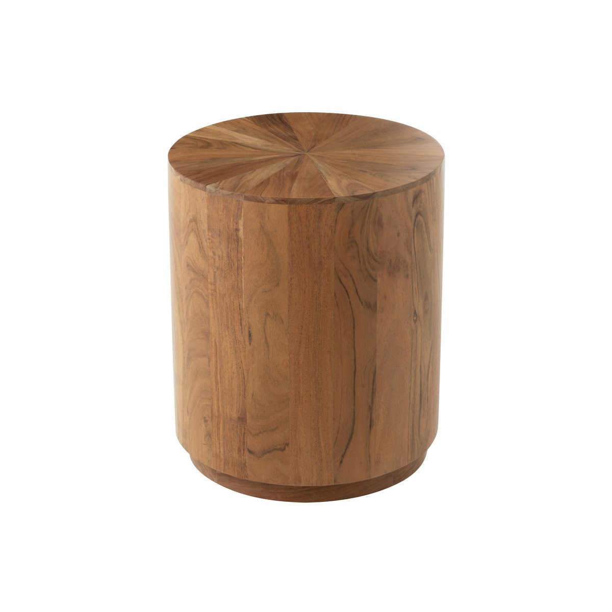 J-Line Bijzettafel Rond Acacia Hout/Mdf Naturel