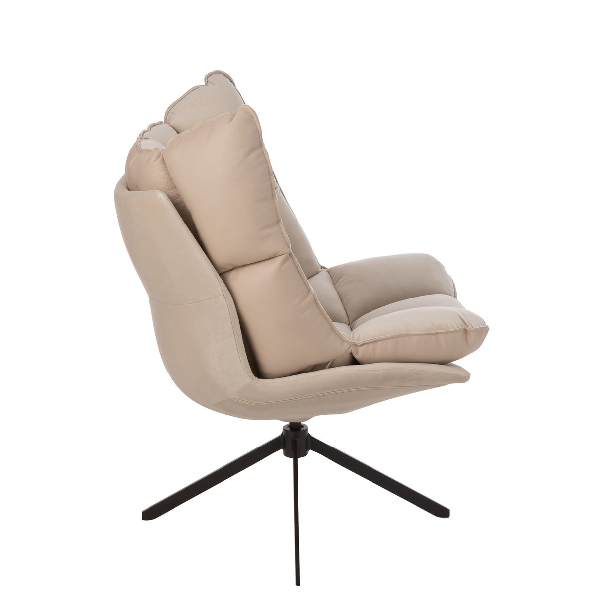 J-Line stoel Relax Kussen - textiel/metaal - beige