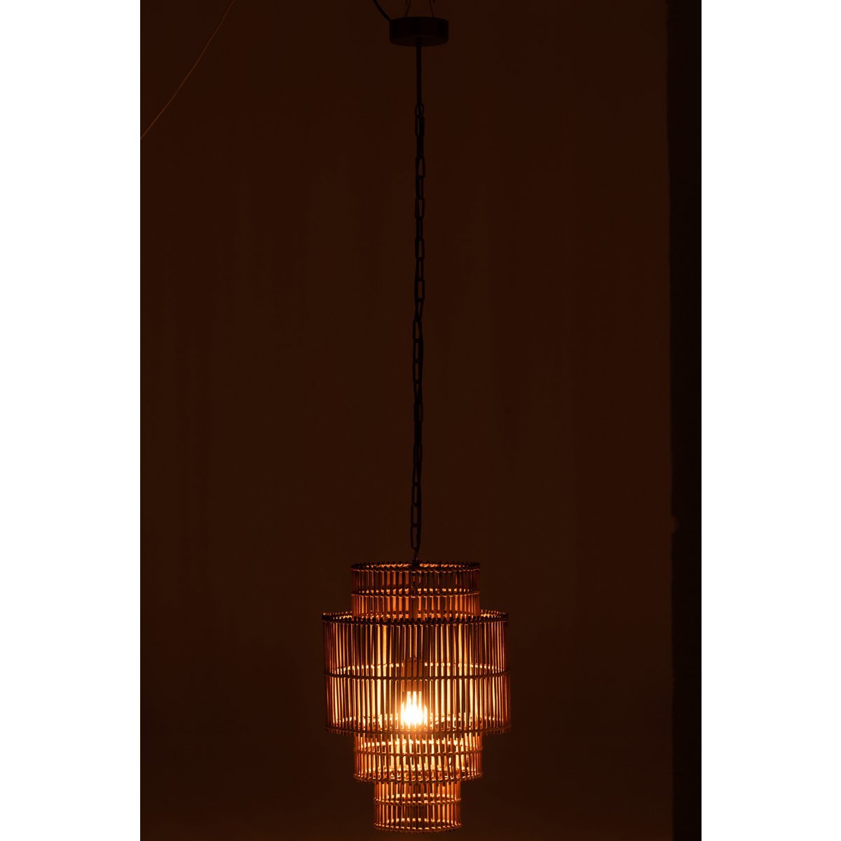 J-Line hanglamp 4 Lagen - bamboe - naturel